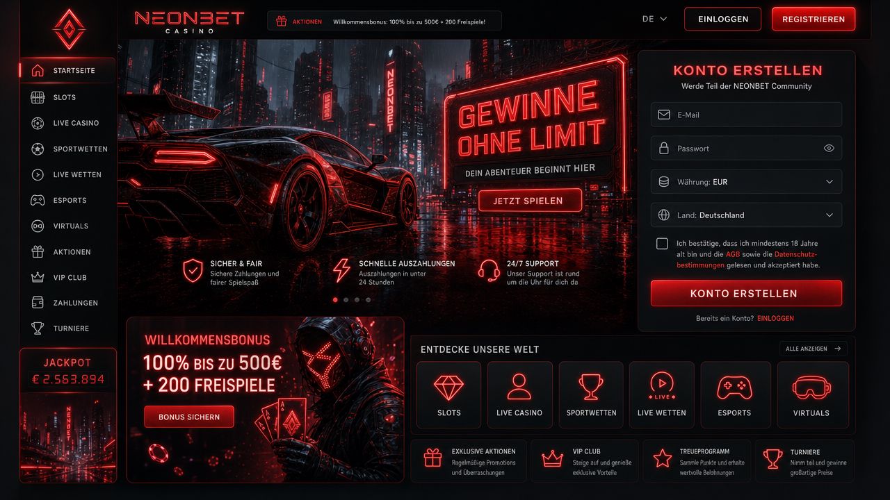 Redracer Casino Übersicht
