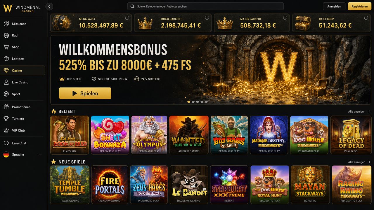 Vorschau auf das Winhero Casino
