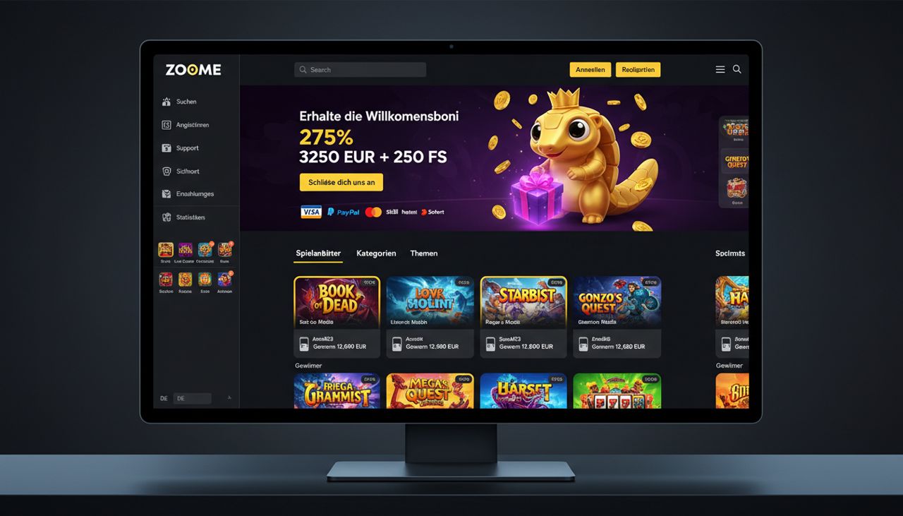 Screenshot der Website von Zoome